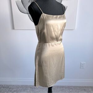Sz 2 ARITZIA Wilfred Satin Mini Slip Dress in Champagne